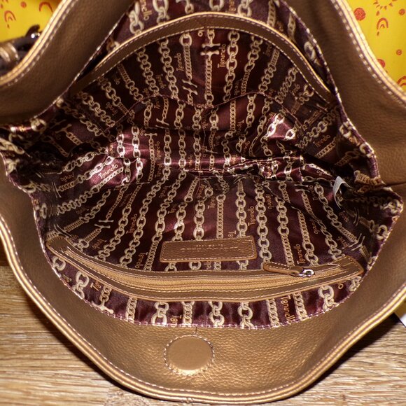 TIGNANELLO NWT Women's Leather Brass Pebble Large Bucket Style Purse - Picture 10 of 14